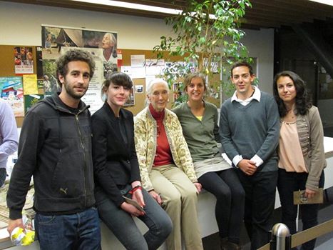 Jane Goodall à Aix avec les étudiants de Master Médiation